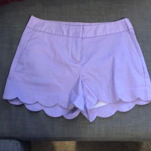 Purple scalloped shorts